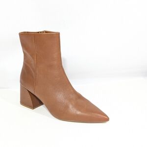 Steve Madden Leather Boots Women Fashion Bootie sz 10 heel Faris